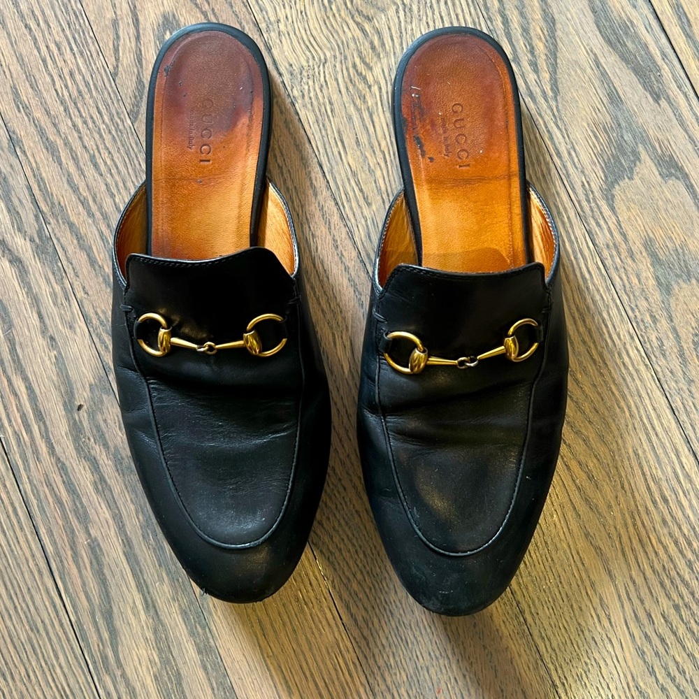 Gucci Princetown mules.